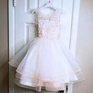 Tip Top Kids Formal Dress Size 12 Light Pink- NWT